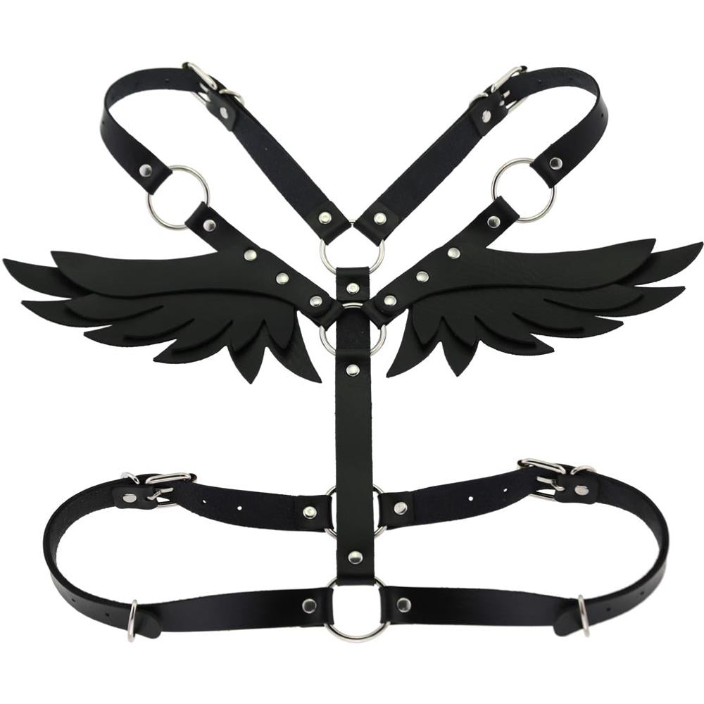 Leather Body Harness w/ Wings