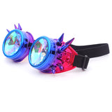 Blue and Pink Spiked Diffraction Goggles