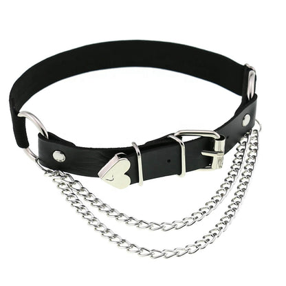 Garter Belt w/ Heart Detail & Chain