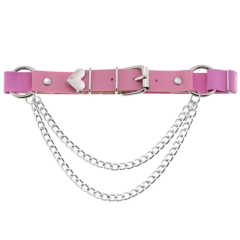 Garter Belt w/ Heart Detail & Chain