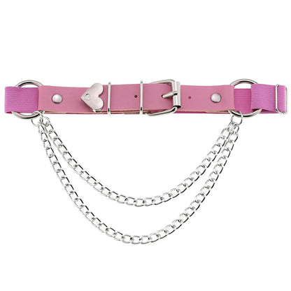 Garter Belt w/ Heart Detail & Chain