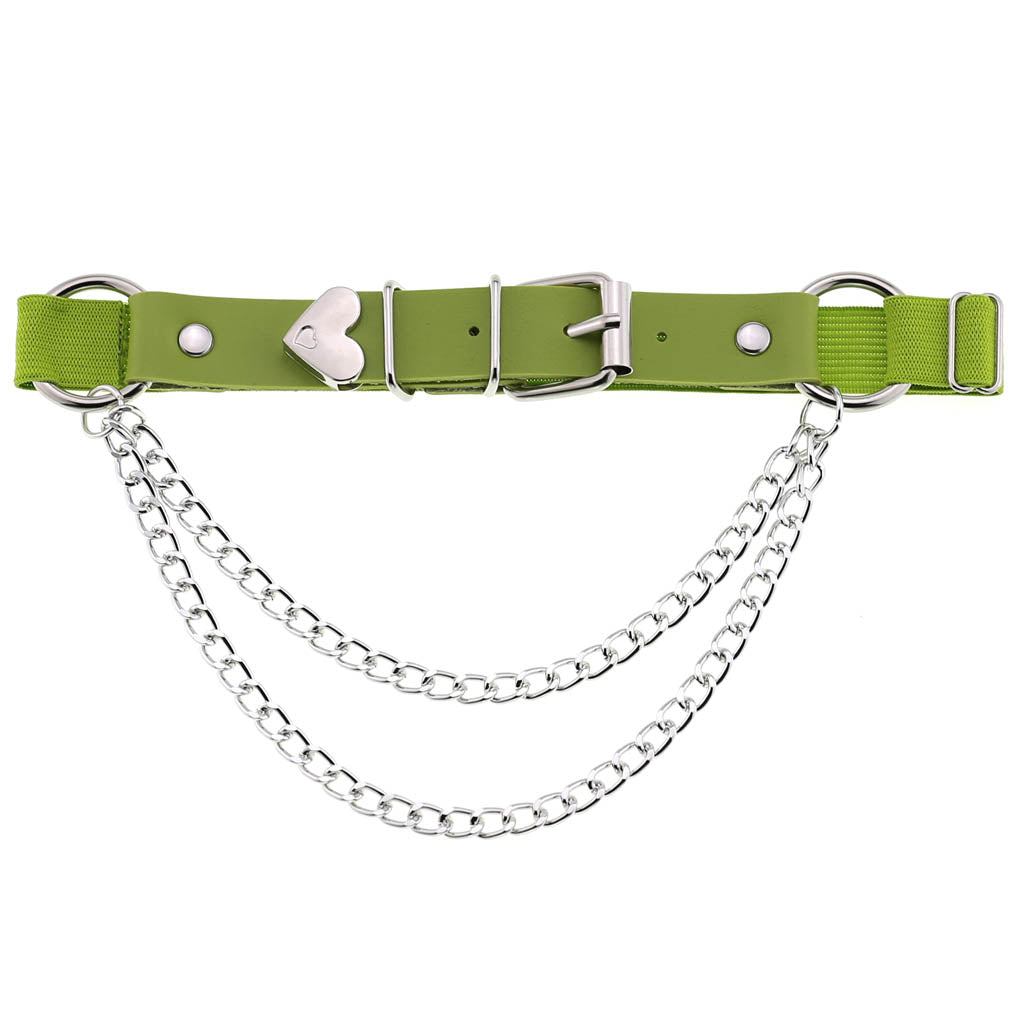 Garter Belt w/ Heart Detail & Chain