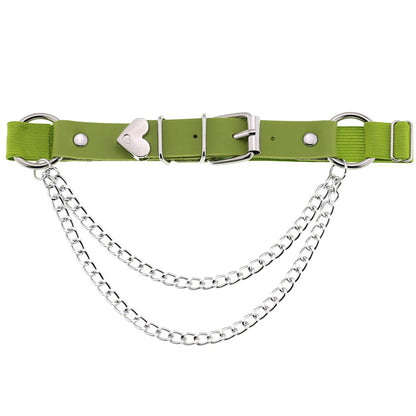 Garter Belt w/ Heart Detail & Chain