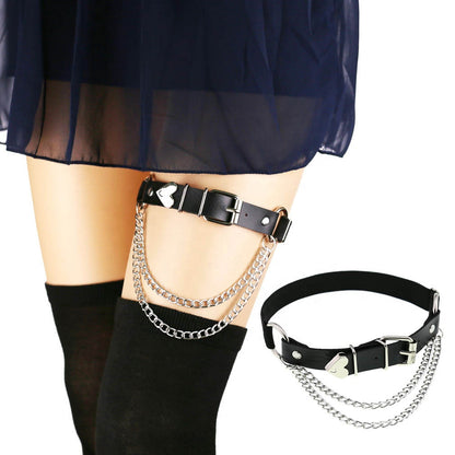 Garter Belt w/ Heart Detail & Chain
