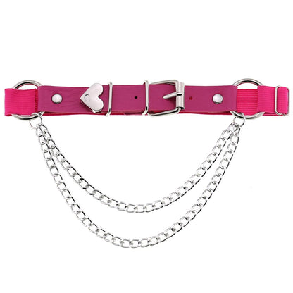 Garter Belt w/ Heart Detail & Chain