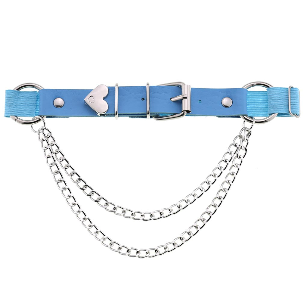 Garter Belt w/ Heart Detail & Chain