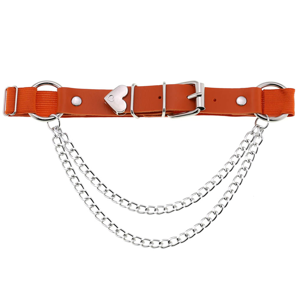 Garter Belt w/ Heart Detail & Chain
