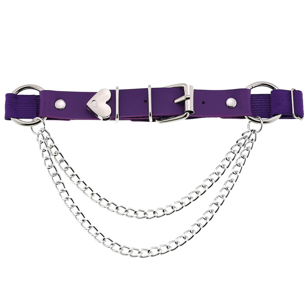 Garter Belt w/ Heart Detail & Chain