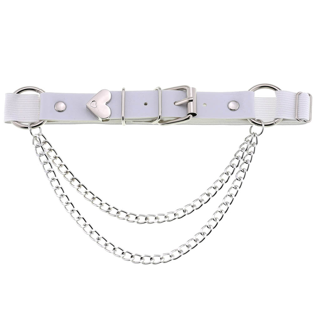 Garter Belt w/ Heart Detail & Chain