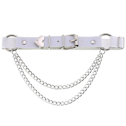 Garter Belt w/ Heart Detail & Chain