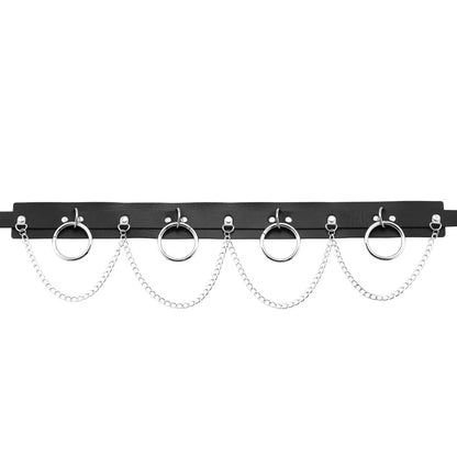 Chain Ring Leather Belt