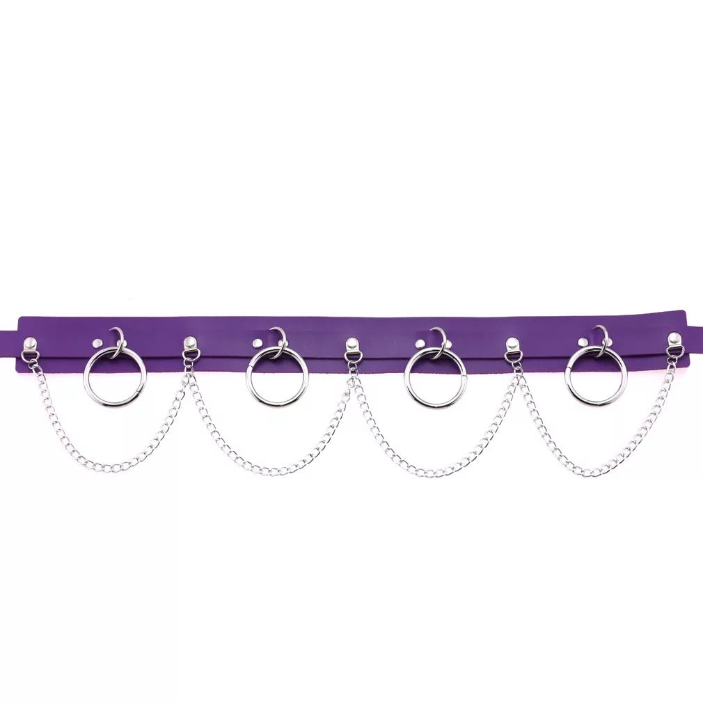 Chain Ring Leather Belt
