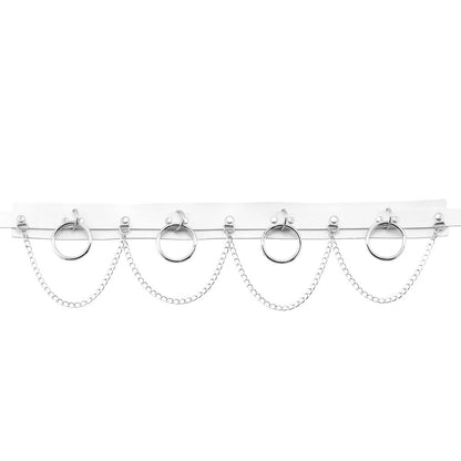 Chain Ring Leather Belt