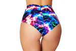 Electric - Printed High-Waisted Puckered Shorts