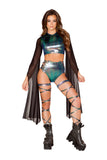 1pc High-Waisted Shorts with Lace-up Detail
