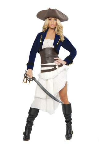 Deluxe 6pc Colonial Pirate Costume