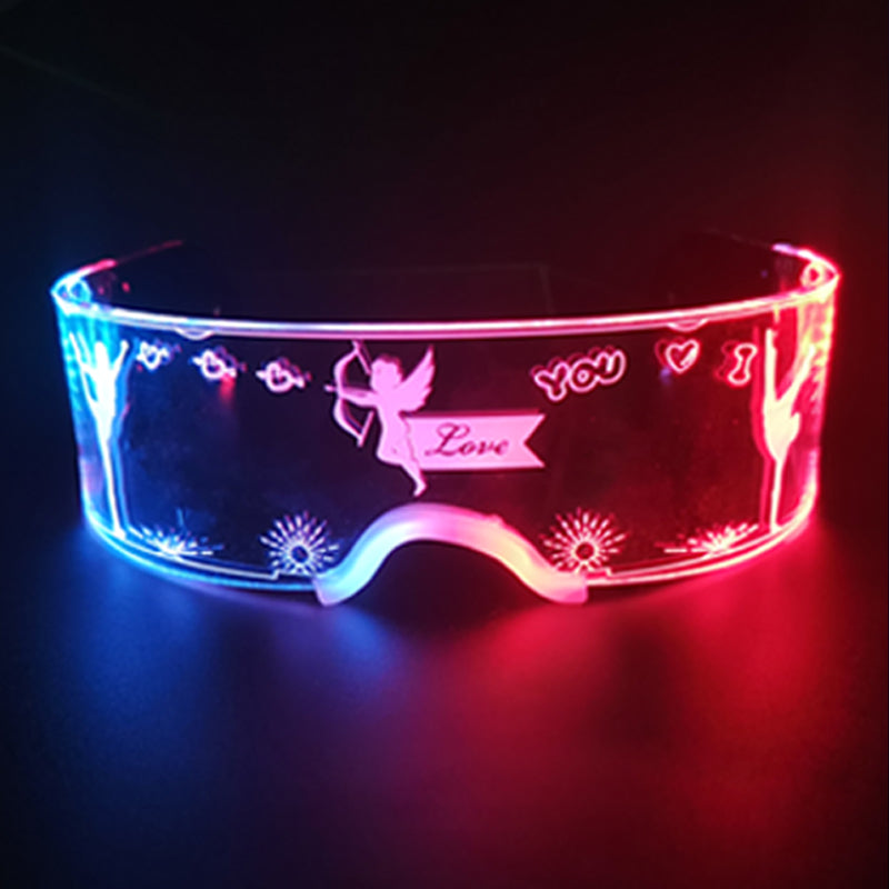 Computer Led Light Up glasses - Electric Wave 