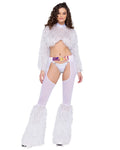 6248 - Sheer Chaps with Faux Fur Bell & Belt