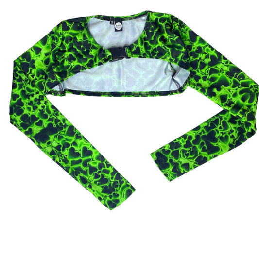 Neon Hearts Buckle Crop Top