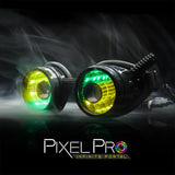 Green and yellow Infinite Portal LED Goggles