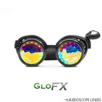 Pixel Pro diffraction LED Rave goggles with rainbow lenses