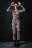 The Hippie knot Onesie frontside with model making funny gesture