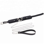 O-ring Choker Collar with chain leash