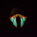 Green/Red Rave Mask in the dark