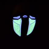 Lime Green/Blue Rave Mask in the dark
