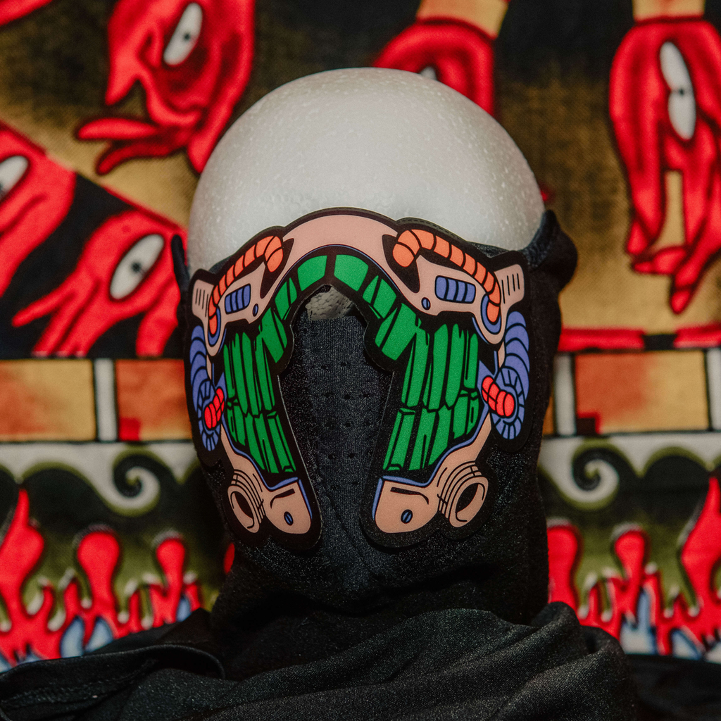 Green/Multi Rave Mask | Rave Face Masks | Electric Wave