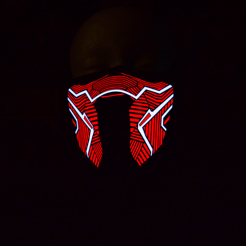 Red Rave Mask Red/Blue Rave Masks | Rave Face Masks | Electric Wave