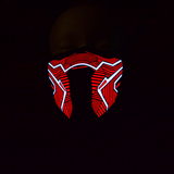Red/Blue Rave Mask in Dark