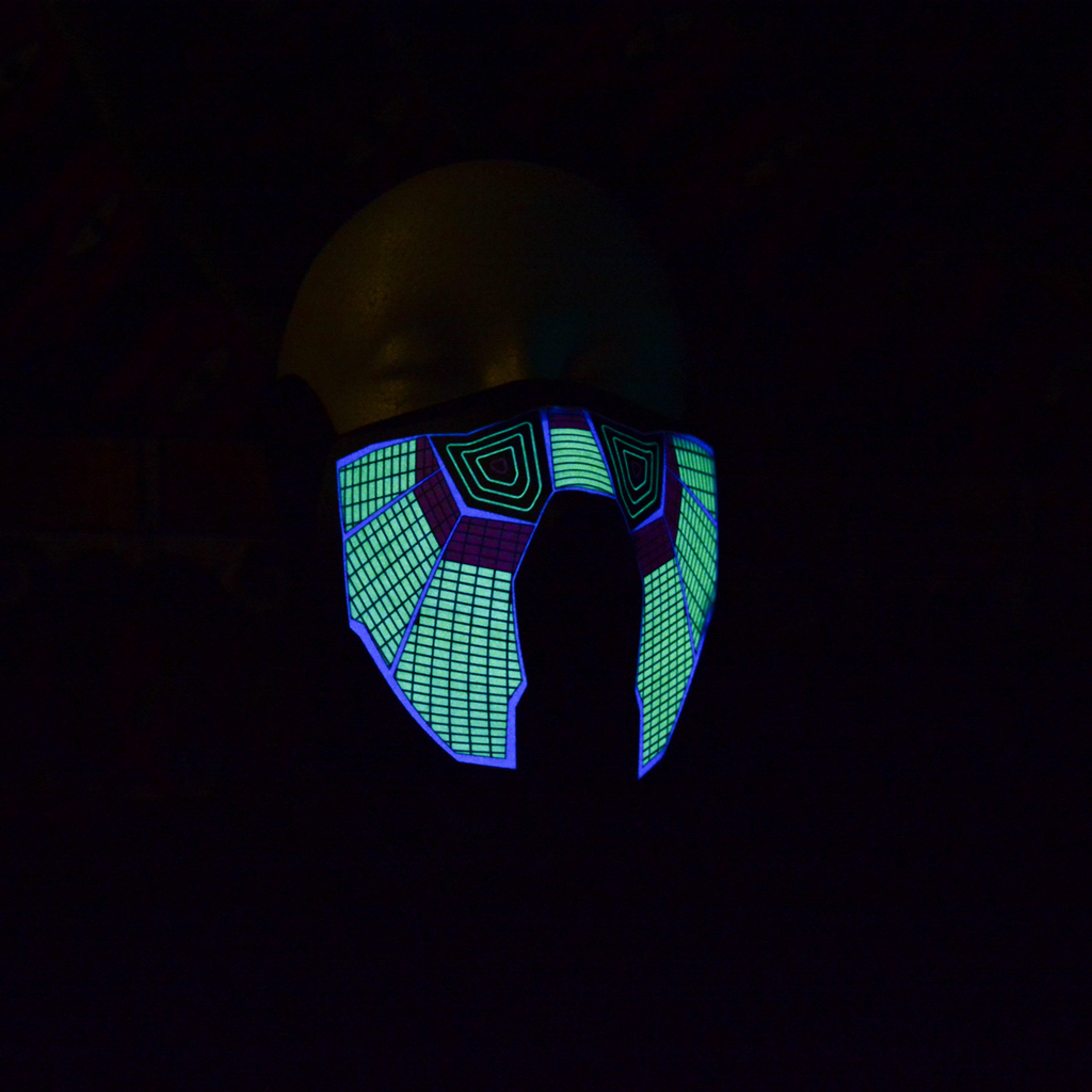 Red Rave Mask Green/Yellow/Red Rave Masks | Rave Face Masks | Electric Wave