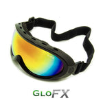 top view of Rainbow Visor - Black Diffraction Ski Goggles