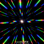 How light comes through tie dye diffraction glasses