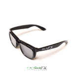 Black diffraction rave glasses