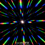 Light coming through Black diffraction glasses