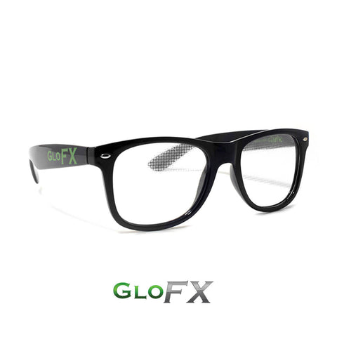 Black Heart Diffraction Glasses Front Side