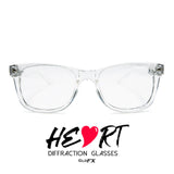 Clear Heart Diffraction Glasses Front