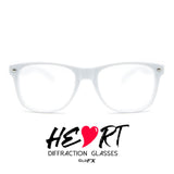 White Heart Diffraction Glasses Front