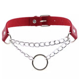 Red Leather Choker