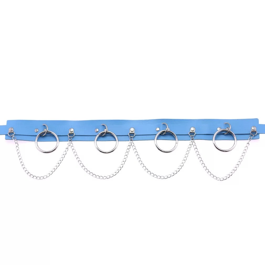 Chain Ring Leather Belt
