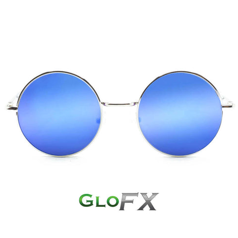 Blue mirror diffraction glasses