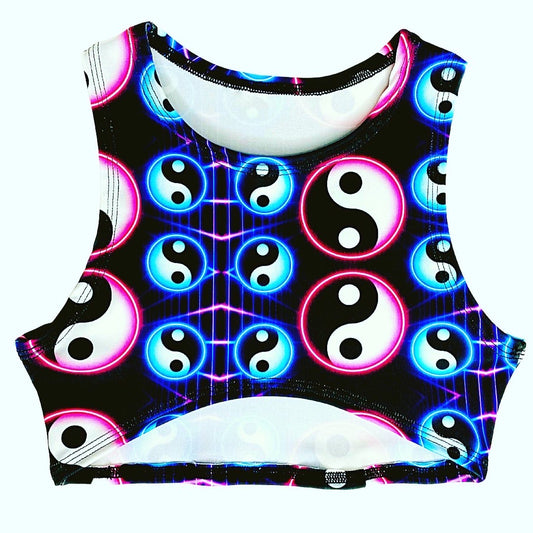 Lyte Couture Yin Yang Underboob Sporty Crop top