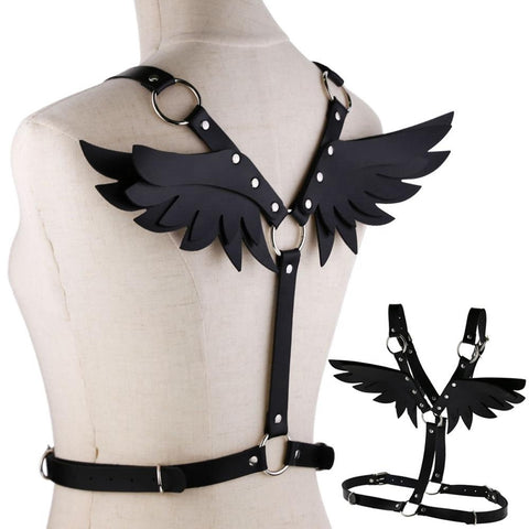 Leather Body Harness w/ Wings