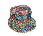 Rainbow Bucket hat that is a reversible bucket hat