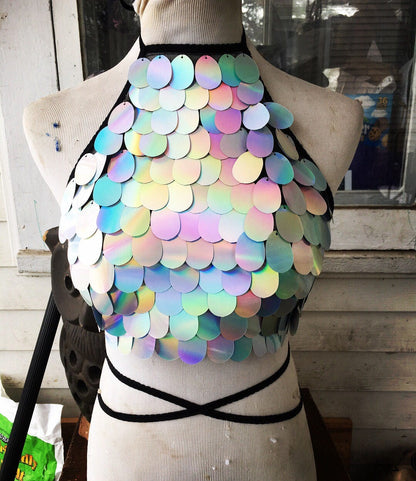 HOLOGRAM | Halter Top, Women's Festival Top, Rave Top