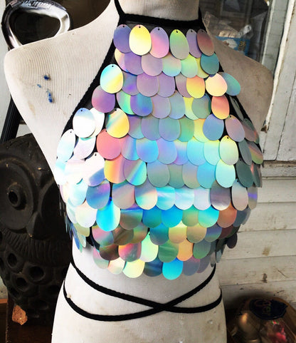HOLOGRAM | Halter Top, Women's Festival Top, Rave Top