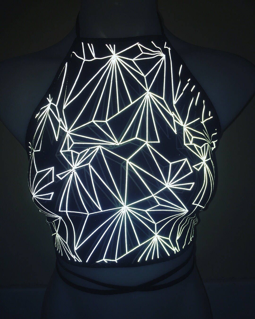 REFRACTION | REFLECTIVE | Halter Top, Women's Festival Top, Rave Top