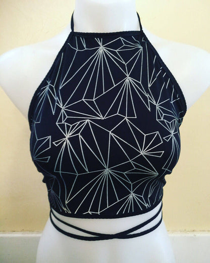 REFRACTION | REFLECTIVE | Halter Top, Women's Festival Top, Rave Top
